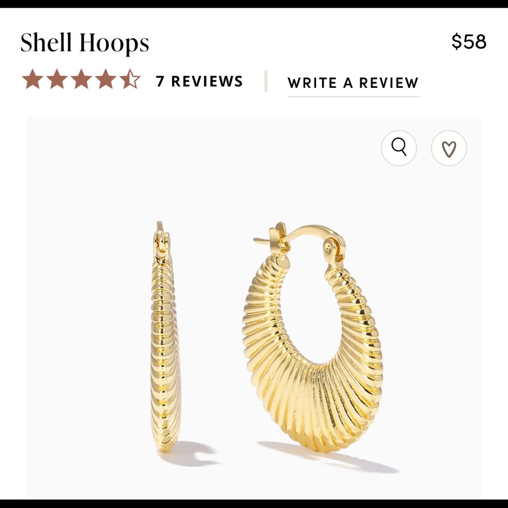NWT Uncommon James Shell Hoops